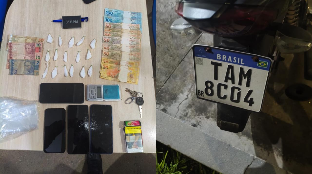 PM apreende drogas e prende dois suspeitos de tráfico em Santarém